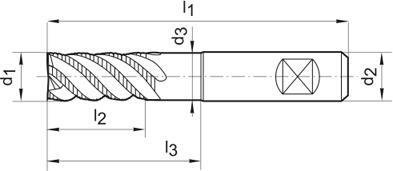 Hrubovací fréza LRXSPEED dílenská norma typ HR stopka HB Z4 10mm FORMAT