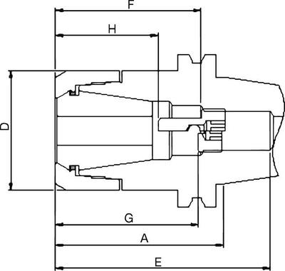 Kleštinový upínač DIN69871ADB SK40-100 CP16 FAHRION