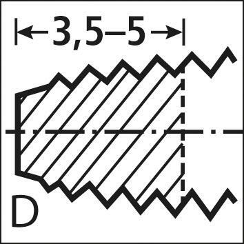 Ruční závitník Druhý závitník DIN352 HSS M1 FORMAT