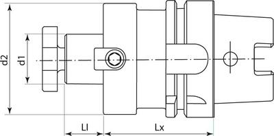 Unášeč pro nástrčné frézy DIN69893A HSK-A63 40x100mm FORTIS