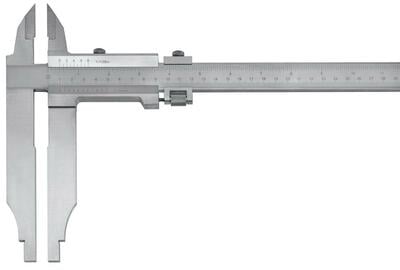 Dílenské posuvné měřítko s měřicími hroty přesné nastavení 300x90mm FORMAT