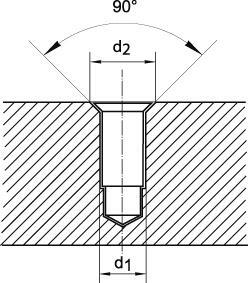 Krátký stupňovitý vrták HSS TiN Otvor na závity 90° M12 GÜHRING