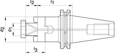 Kombinovaný unášeč pro nástrčné frézy DIN69871ADB SK40-40 HAIMER