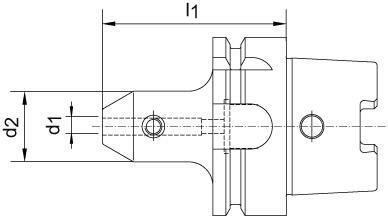 Upínací trn DIN69893A HSK-A63 6x120mm FORTIS