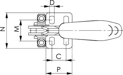 Tahová upínka s uzávěrem 6847V vertikální tah rozměr 2 AMF