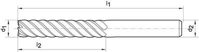 Vícezubá fréza dílenská norma tvrdokov TiALN stopka HA Z6 12mm FORMAT