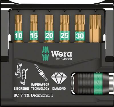 Sada bity Bit-Check 7 TX Diamond 1 Wera