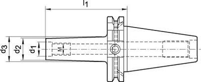 Trn pro frézy se závitem SK40 DIN69871AD/B M10x100mm FORTIS