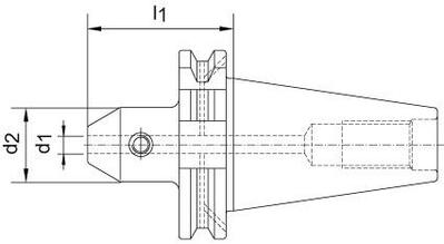 Upínací trn DIN69871ADB SK50 6mm A160 FORTIS