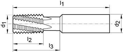 Závitová dréza TMUSP tvrdokov TiCN stopka HA vnitřní chlazení D12x20x1,5mm GÜHRING