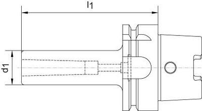 Redukční pouzdro DIN69893A HSK-A100 tvar-C MK3x150mm HAIMER