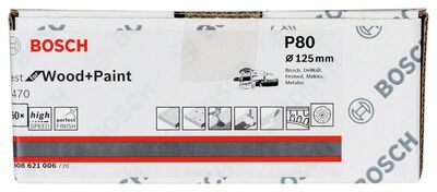 Brúsny list C470, 50-kusové balenie 125 mm, 80