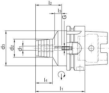 Hydraulické sklíčidlo DIN69893A HSK-A63 20x90mm WTE