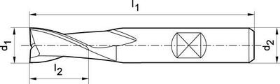 Drážkovací fréza krátká HSSCo8 DIN327 tvar D 3,80mm FORMAT