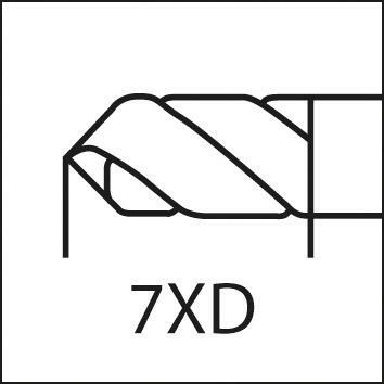 Spirálový vrták SL dílenská norma tvrdokov FIRE vnitřní chlazení stopka HE 7xD 6,30mm GÜHRING