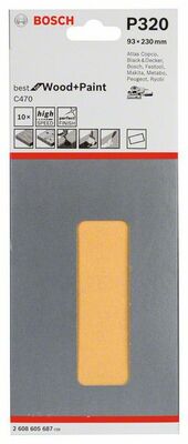 Brúsny list C470, 10-kusové balenie 93 x 230 mm, 320