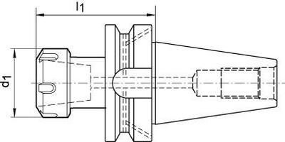 Kleštinový upínač JISB6339ADB A70 BT50- ER16 FORTIS