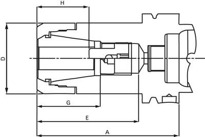 Kleštinový upínač DIN69893A CP16 HSK-A 63-160 FAHRION