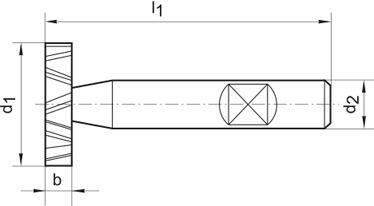 Fréza na úzké drážky krátká DIN850 HSSCo8 TiALN typ N tvar D 13,5x2mm FORMAT