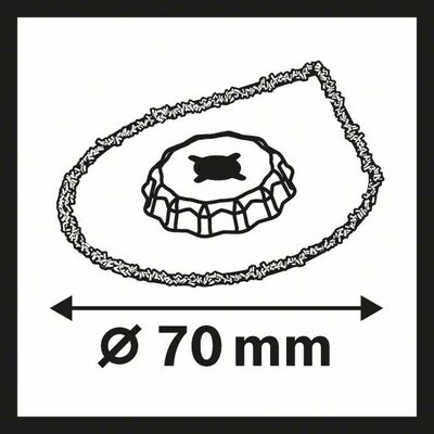 Odstraňovač malty s karbidovými zrnami (Carbide-RIFF), AVZ 70 RT4 70 mm