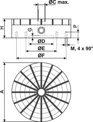 Magnetické kulaté sklíčidlo permanentní magnety RS 40 FLAIG