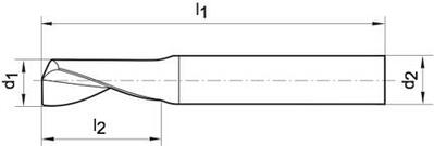 Jednozubá fréza dílenská norma tvrdokov 8,0mm FORMAT