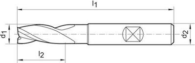 Stopková fréza dlouhá DIN6527 tvrdokov TiALN Z3 stopka HB 14mm FORMAT