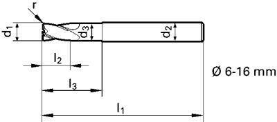 Toroidní fréza extra dlouhá dílenská norma tvrdokov Signum typ N 12/1,50mm GÜHRING