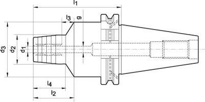 Nástavec sklíčidla DIN69871ADB SK50 12x110mm WTE