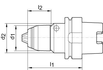 Krátké sklíčidlo na vrtáky AKL DIN69893 1-16mm HSK100 ALBRECHT
