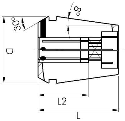 Kleština zkrácená 4hran GERC25- 7x5,6 FAHRION