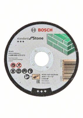 Rovný rezací kotúč Standard for Stone C 30 S BF, 115 mm, 22,23 mm, 3,0 mm