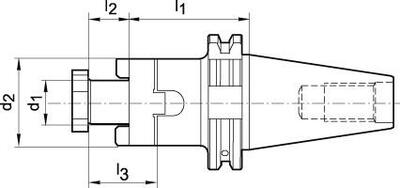 Kombinovaný unášeč pro nástrčné frézy krátký SK40 27mm FORTIS