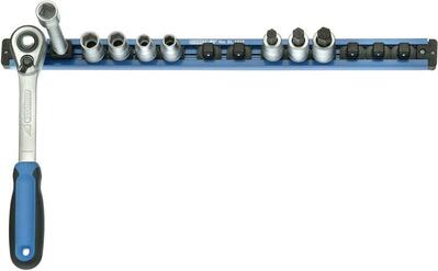 Nástrčná lišta na 16 ks. nástrčných klíčů 1/2"-4-hran 580mm GEDORE