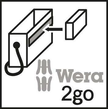 Sada adaptér-bity s přídržnou funkcí 1/4" vnitřní 6-hran 4-8x100mm 5 ks. Wera