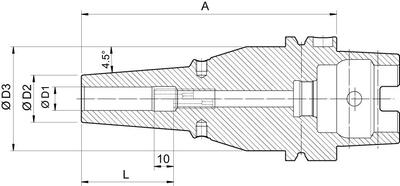 Termo upínač DIN69863A A63 10,0/24,0x160mm HAIMER