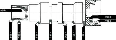 Rohový soustružnický nůž levý podobný DIN4965 HSS-Co5 25x25x200mm