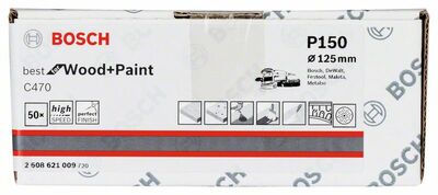 Brúsny list C470, 50-kusové balenie 125 mm, 150