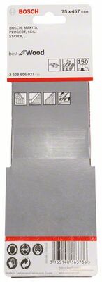 3-dielna súprava brúsnych pásov X440 75 x 457 mm, 150