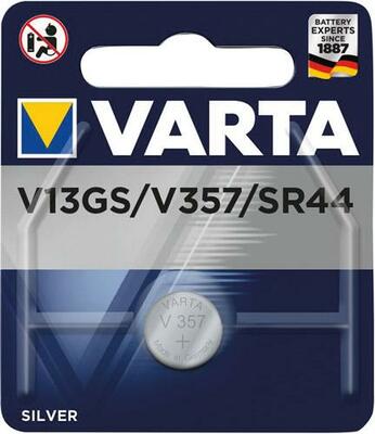 Knoflíkový článek Electronics stříbrný V13GS/V357 1,55Volt Blister na 1 ks. VARTA