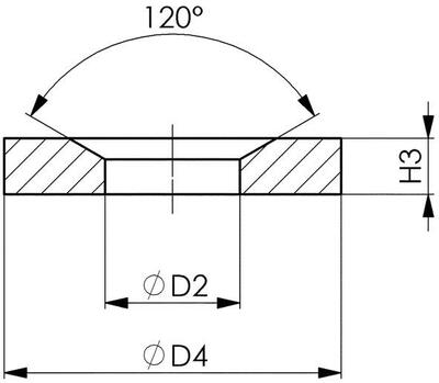 Kuželové sedlo DIN6319D M24 AMF