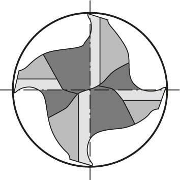 Hrubovací fréza LRXSPEED dílenská norma typ HR stopka HB Z4 8mm FORMAT