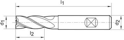 Stopková fréza HPCL tvrdokov TiALN typ UNI Z3 zkosení hran 35-38° 5mm FORMAT GT
