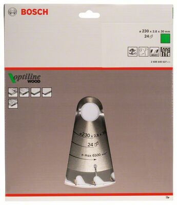 Pílový kotúč Optiline Wood 230 x 30 x 2,8 mm, 24
