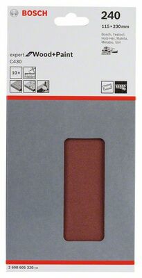 Brúsny list C430, 10-kusové balenie 115 x 230 mm, 240