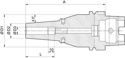 Termo upínač DIN69863A stopka A-63 SL 20x75mm HAIMER