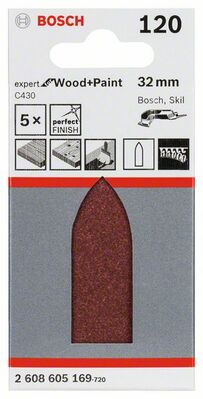 Brúsny list C430, 5-kusové balenie 32 mm, 120