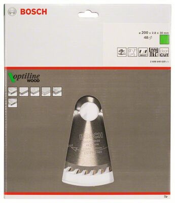 Pílový kotúč Optiline Wood 200 x 30 x 2,8 mm, 48