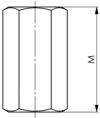 Prodlužovací matice DIN6334 M16 AMF
