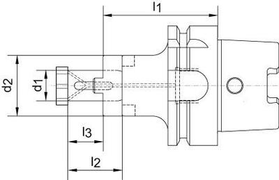 Kombinovaný unášeč pro nástrčné frézy DIN69893A HSK-A100 22x160mm HAIMER